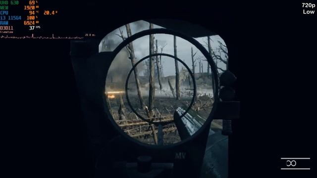 Battlefield 1 on Low End PC | UHD 630 | i3 11th Gen смотреть онлайн