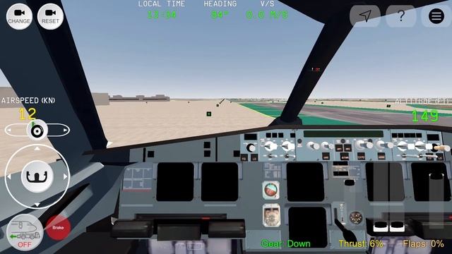 Flight Simulator Advanced Parked Takeoff.