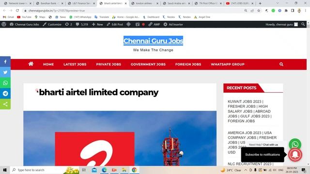 AIRTEL 5G COMPANY JOBS 2023 | FRESHER JOBS | CHENNAI LOCATION | TAMILNADU PRIVATE JOBS | TNJOBS2023
