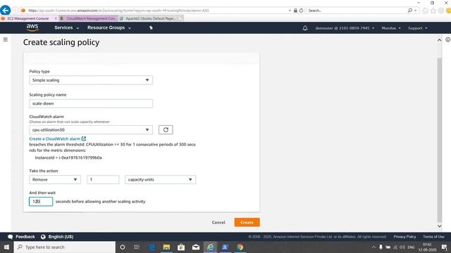 AWS Auto Scaling Group Demo 2 adding new policy смотреть онлайн