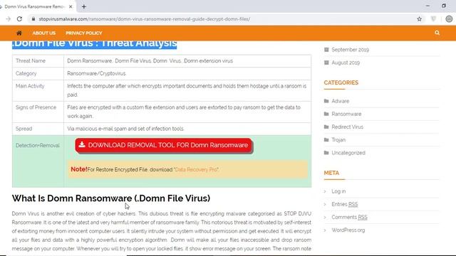 Remove Domn virus, .Domn File Virus or Domn Ransomware (+Decrypt .Domn Files) смотреть онлайн