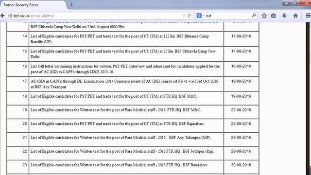 BSF (Border Security Force) ASI/HC का Result Download कैसे करें смотреть онлайн