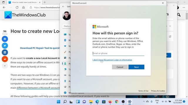 How to create new Local Account in Windows 11 смотреть онлайн
