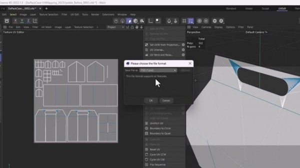 UV Mapping A Six Pack Case - Cinema 4D 2023