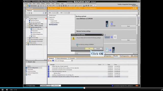 How To Reset a Drive to Factory Settings & Reload Parameter Set In TIA Portal # Drive - 7 Of 8 смотреть онлайн