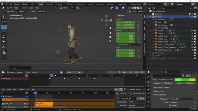 66. Creating the walk left and right fwd to stand transition смотреть онлайн