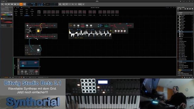 Bitwig Beta 3.1: Wavetable Synthese 2.0 im Grid [GER] смотреть онлайн