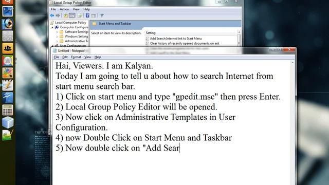 How to search Internet from Start Menu Search Bar in Windows 7 смотреть онлайн