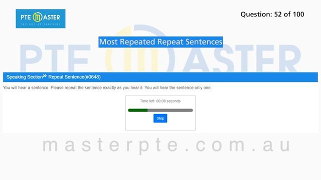 PTE Speaking Repeat Sentences most repeated 100 questions 12/06-19/06/2023 смотреть онлайн