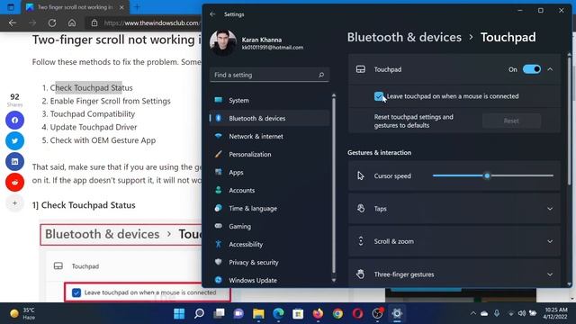 Two finger scroll not working in Windows 11/10 смотреть онлайн