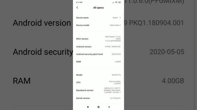 MIUI Global 11.0.6.0 Stable installed on Xiaomi Redmi Note 7 смотреть онлайн