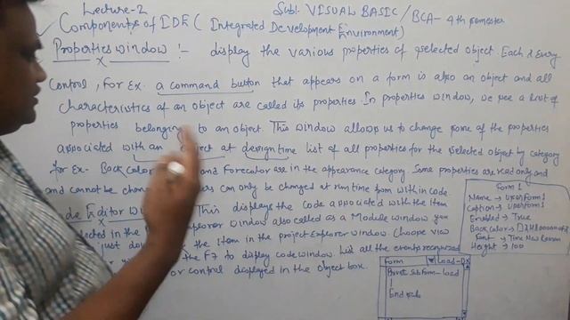 LECTURE - 2 COMPONENTS OF IDE ( INTEGRATED DEVELOPMENT ENVIRONMENT ) PROPERTIES WINDOW, CODE WINDOW смотреть онлайн