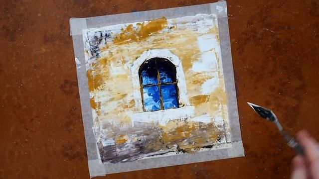 Window Flower Painting | The Window Painting | Palette Knife | Acrylic Painting on Canvas смотреть онлайн