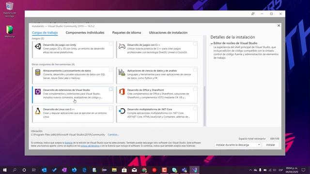 Descargar e Instalar Visual Studio 2019 Community en Windows 10 смотреть онлайн