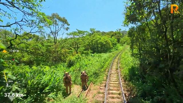 Куритиба - Морретес (Бразилия) - вид из кабины машиниста в HD