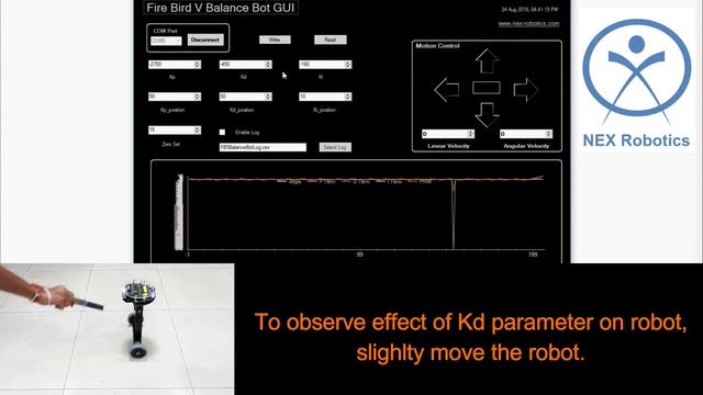 Fire Bird V Self Balancing Robot : PID Tuning Experiment смотреть онлайн