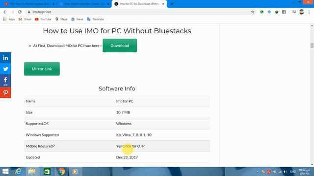 how to download for IMO software pc or Windows 7/8.1/10/ ideatricks смотреть онлайн