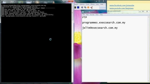 FTP (File Transfer Protocol) in Ms Window Command смотреть онлайн