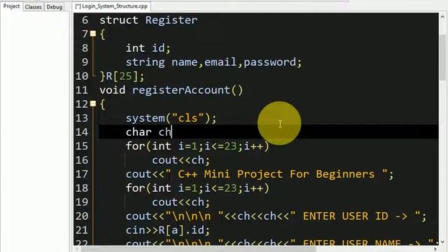 Security Project With Structure Using C++ | Register & Login Project in C++ смотреть онлайн