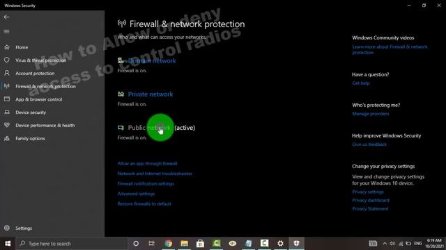 Windows 10 Home : How to turn on or off Public network Firewall смотреть онлайн