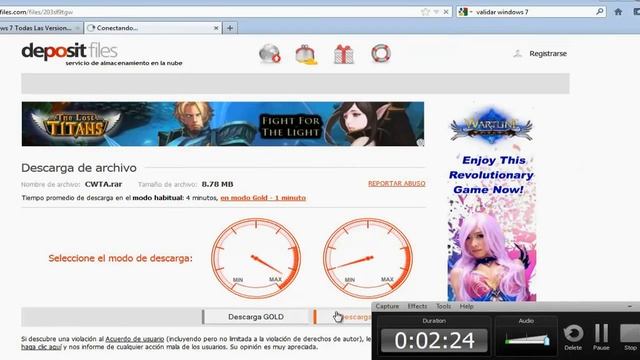 Validar Windows 7 FACIL! 2012/DICIEMBRE смотреть онлайн