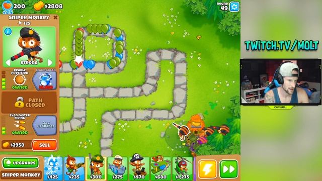 ONLY SNIPERS... WINS!? BTD6 Challenge:: BLOONS TOWER DEFENSE смотреть онлайн