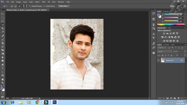 Photo background change in photoshop cs6 in telugu||How to change background in photoshop cs6 2019| смотреть онлайн