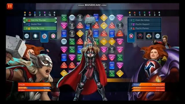 Marvel Puzzle Quest (MPQ) 5* Jane Foster Thor Various matches #2 смотреть онлайн