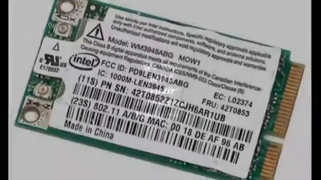 IBM 42T0853 Mini Wireless Notebook Card смотреть онлайн