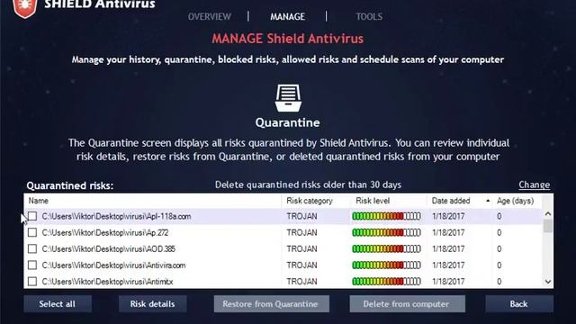 Shield Antivirus - Quarantine смотреть онлайн