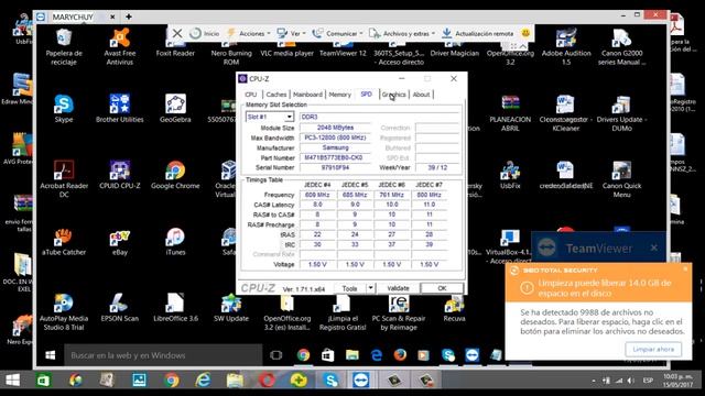 visita de un equipo mediante TeamViewer instalación de CPU-Z y toma de datos... смотреть онлайн