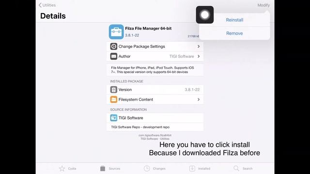 Install Filza IOS 14+ JB Cydia