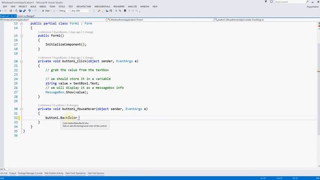 Getting Started with C# Part 5: Windows Form Application Event смотреть онлайн