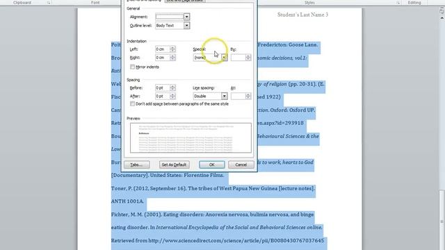 Indenting a Bibliography in Word 2010 (Windows) смотреть онлайн