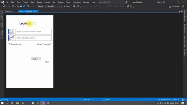 How to Create Modern Login UI Window Form in C# Visual Studio Step by Step in Hindi смотреть онлайн