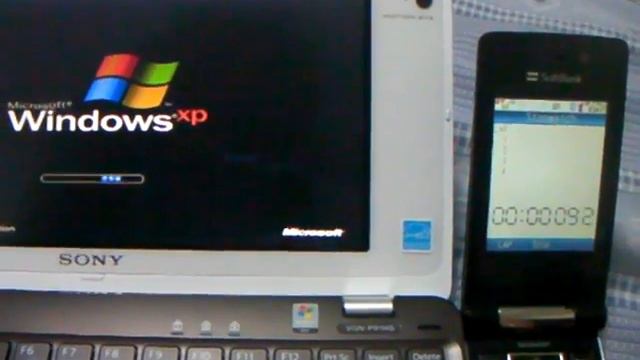 Sony Vaio Type P on Windows XP - 14.6 seconds from boot to usable state смотреть онлайн