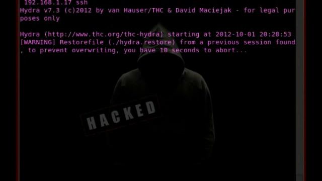 bactrack brute force attack ssh server using hydra смотреть онлайн