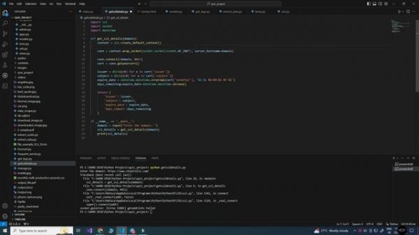 socket.gaierror: [Errno 11001] getaddrinfo failed - Python ERROR