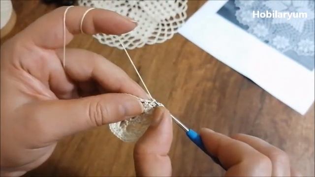 Tığişi Yuvarlak Yıldız Modeli ⭐ Kenar motiflerin yapımı & Crochet смотреть онлайн