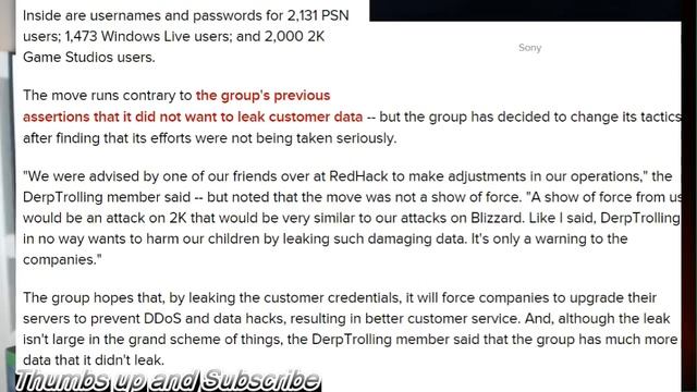 F*ck!! Hackers DerpTrolling leaks 7 Million PSN, 2K,Windows Live Logins and Passwords. PS4's At Ris смотреть онлайн