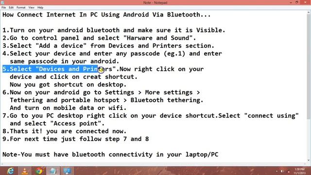 Connect Internet Using Android Via Bluetooth смотреть онлайн