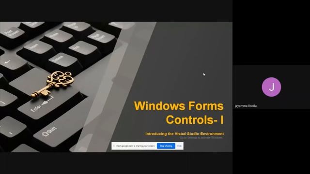 Handling Events and Basic Windows Controls (II MSc (CS) III SEM) 27Aug2020 смотреть онлайн