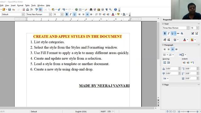 1 Interface of Open Office Writer смотреть онлайн