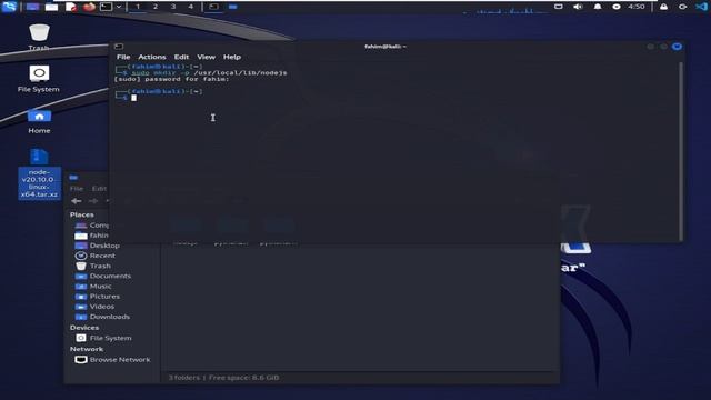 Installation of Node.js on Kali Linux смотреть онлайн