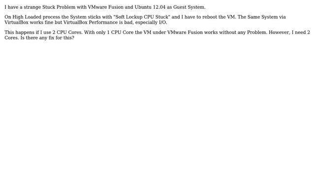 VMware Fusion Ubuntu 12.04 LTS Server - Soft Lockup CPU Stuck смотреть онлайн