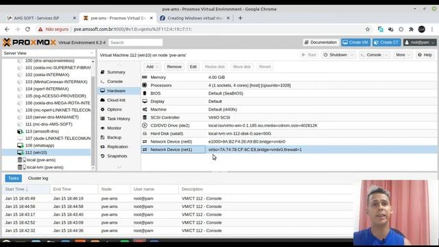 Como deixar o WINDOWS com a ETHER em 10Gb no PROXMOX. смотреть онлайн