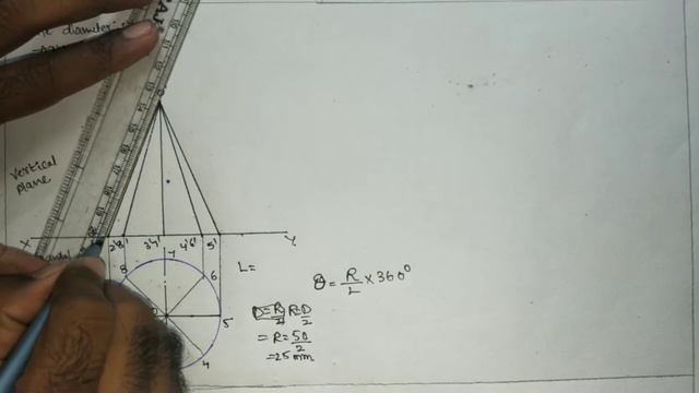 Development of Surface of a cone|| Drawing cone suface explain in telugu смотреть онлайн