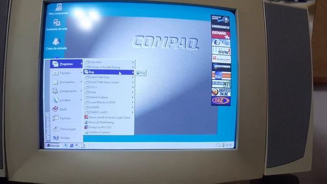 Som de inicialização Windows 95 computador antigo vintage old Compaq Presario 4550 Campo Minado смотреть онлайн