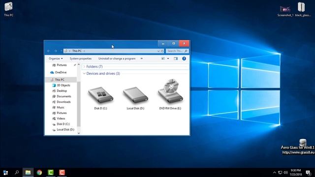 How to install Aero Glass on Windows 10 RS4 1803 Spring update смотреть онлайн