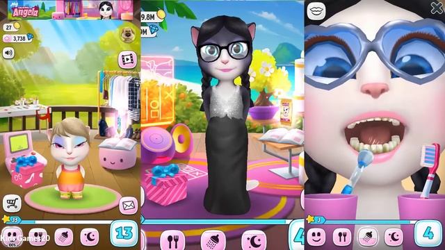 My Talking Angela BABY vs ADULT - Gameplay Great Makeover For Children HD смотреть онлайн
